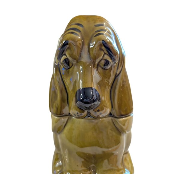 Vintage Basset Hound Dog Cookie Jar Glossy Ceramic Doranne of California 1950s - Picture 4 of 16